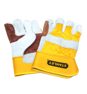 Leather Double Palm Durable Industrial Safety Glove, Superior Protection for Metalwork and Fabrication, Comfortable Fit, Long-Lasting Material, Reliable Performance in Demanding Environments